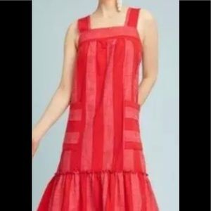 Anthropologie Maeve Tonal Striped Midi Dress XS